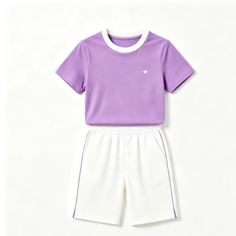 Girls' Outfit Collection Kids' Short-Sleeve T-Shirt + Shorts Set
