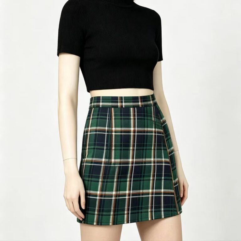 Women's matching sets Women's Plaid A-Line Mini Skirt